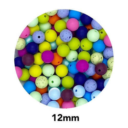 12mm Round Silicone Beads - BabybeadsSA