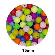 Load image into Gallery viewer, 15mm Round Silicone Beads.