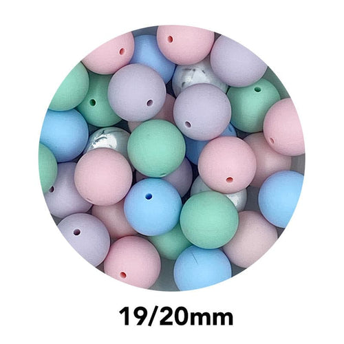 19/20mm Round Silicone Beads.