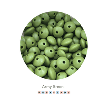 Load image into Gallery viewer, Lentil Silicone Beads 11mm x 6mm.