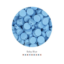Load image into Gallery viewer, 15mm Silicone Flat Round Beads.