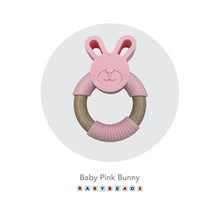 Load image into Gallery viewer, Silicone & Wood Teether - Bunny.