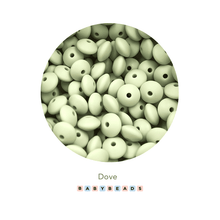 Load image into Gallery viewer, Lentil Silicone Beads 11mm x 6mm.