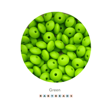 Load image into Gallery viewer, Lentil Silicone Beads 11mm x 6mm.