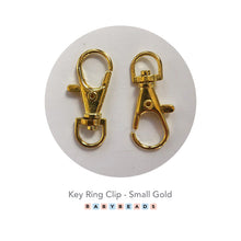Load image into Gallery viewer, Keyring Clip - Small Gold.
