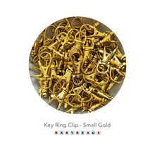 Load image into Gallery viewer, Keyring Clip - Small Gold.