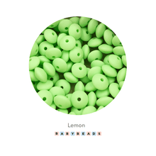 Load image into Gallery viewer, Lentil Silicone Beads 11mm x 6mm.