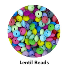 Load image into Gallery viewer, Lentil Silicone Beads 11mm x 6mm.