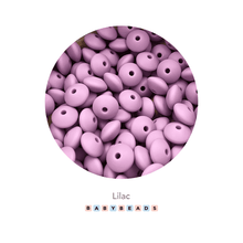 Load image into Gallery viewer, Lentil Silicone Beads 11mm x 6mm - BabybeadsSA
