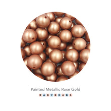 Load image into Gallery viewer, Silicone Painted Metallic Beads - BabybeadsSA