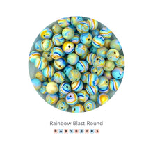 Load image into Gallery viewer, Silicone Rainbow Blast Round Beads.