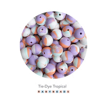 Load image into Gallery viewer, Silicone Tie-Dye Round Beads - Tropical.
