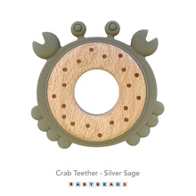 Load image into Gallery viewer, Silicone & Wood Teether - Crab.