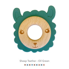 Load image into Gallery viewer, Silicone &amp; Wood Teether - Sheep.
