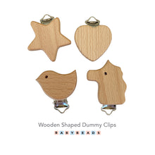 Load image into Gallery viewer, Wooden Shaped Dummy Clips.
