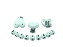 Load image into Gallery viewer, Silicone Heart Dummy Clips.
