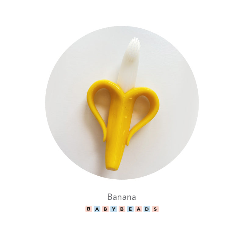 Silicone Teethers -  Banana Toothbrush.