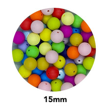 Load image into Gallery viewer, 15mm Round Silicone Beads.
