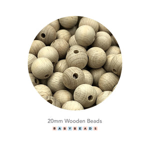 20mm Round Wooden Beads.