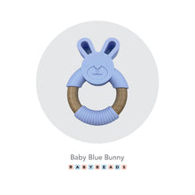 Load image into Gallery viewer, Silicone &amp; Wood Teether - Bunny.
