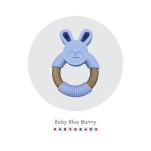 Silicone & Wood Teether - Bunny.