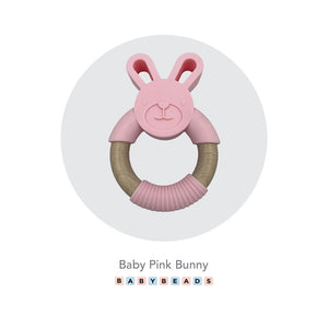 Silicone & Wood Teether - Bunny.