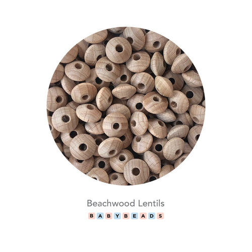 Lentil Wooden Beads.