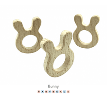 Load image into Gallery viewer, Wooden Teether - Bunny.
