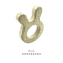 Load image into Gallery viewer, Wooden Teether - Bunny.
