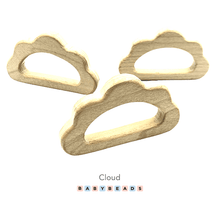 Load image into Gallery viewer, Wooden Teether - Cloud.
