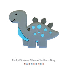 Load image into Gallery viewer, Silicone Teethers -  Funky Dinosaur.
