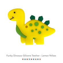 Load image into Gallery viewer, Silicone Teethers -  Funky Dinosaur.
