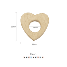 Load image into Gallery viewer, Wooden Teethers - Heart.
