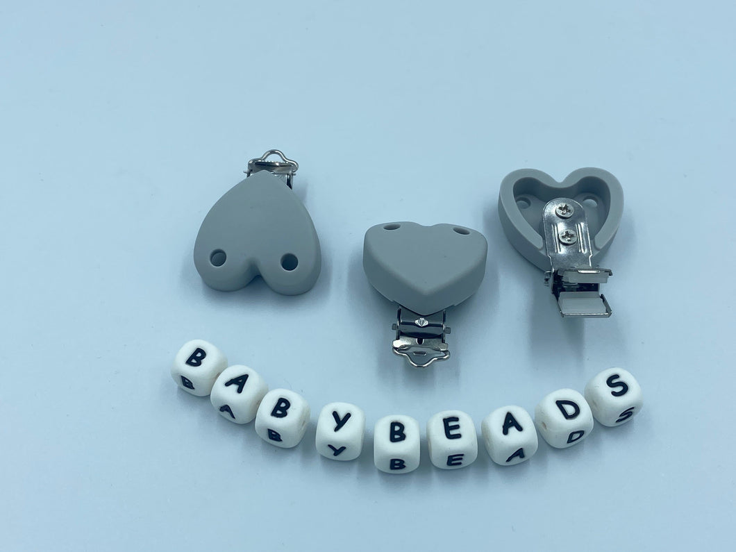 Silicone Heart Dummy Clips.
