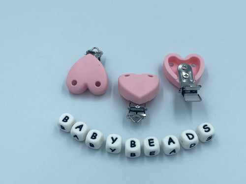 Silicone Heart Dummy Clips.