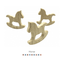 Load image into Gallery viewer, Wooden Teethers - Horse.
