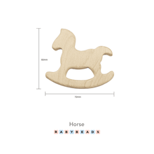 Load image into Gallery viewer, Wooden Teethers - Horse.
