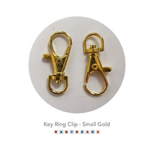 Load image into Gallery viewer, Keyring Clip - Small Gold.
