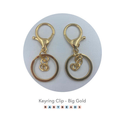 Keyring Clip - Big Gold.