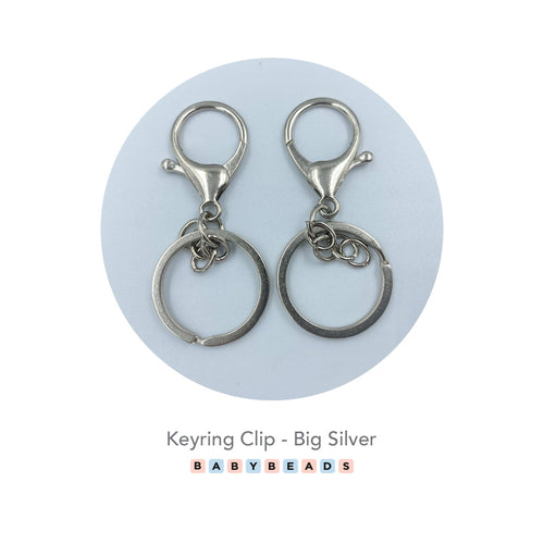 Keyring Clip - Big Silver.