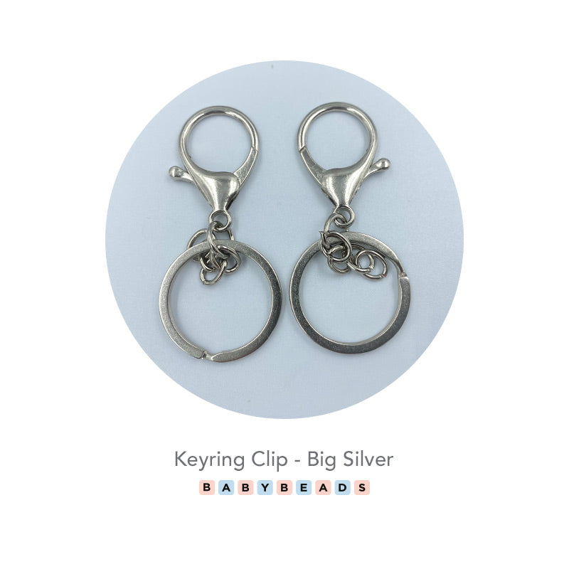 Keyring Clip - Big Silver.