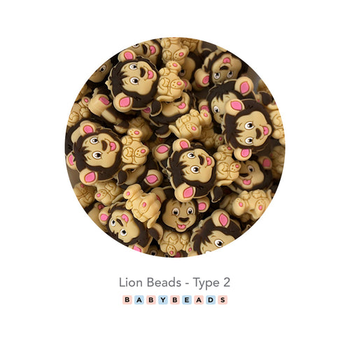 Silicone Beads - Lion Type 2.