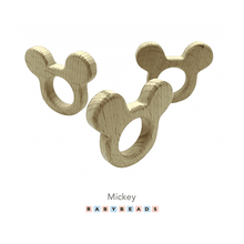 Load image into Gallery viewer, Wooden Teether - Mickey.
