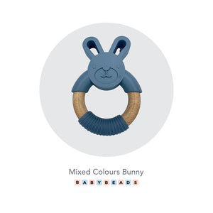 Silicone & Wood Teether - Bunny.