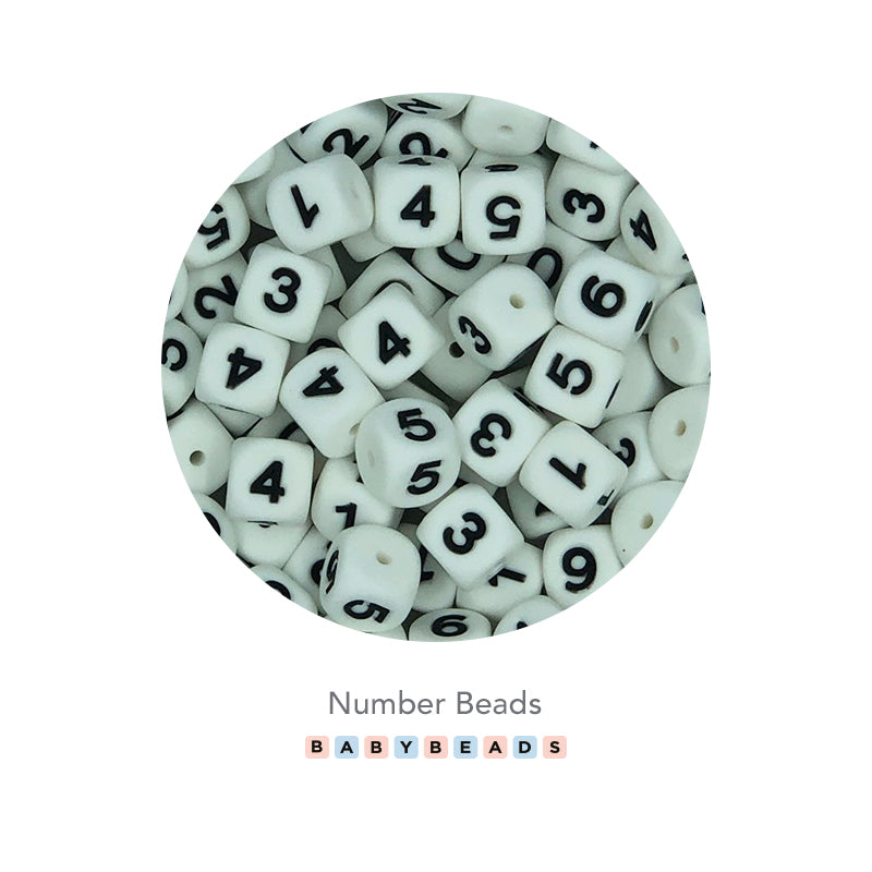 Silcone Number Beads.
