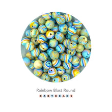 Load image into Gallery viewer, Silicone Rainbow Blast Round Beads.
