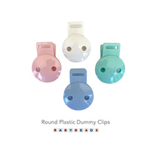 Load image into Gallery viewer, Round Plastic Dummy Clips.
