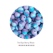 Load image into Gallery viewer, Silicone Tie-Dye Round Beads - Berry Blaze.
