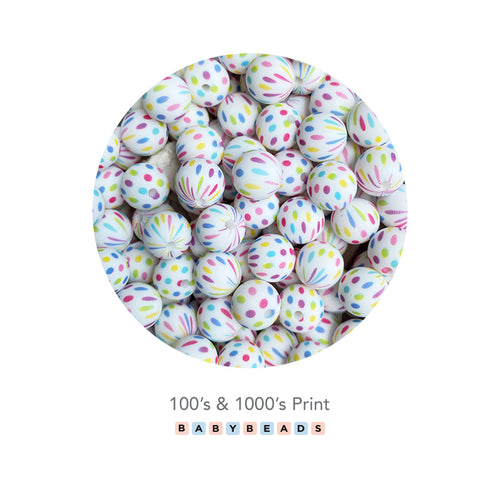 Silicone PRINT Beads - 100's & 1000's.