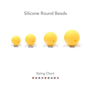 Silicone Painted Metallic Beads - BabybeadsSA